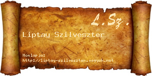 Liptay Szilveszter névjegykártya