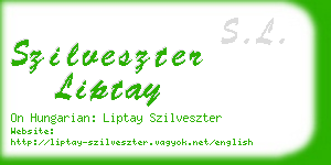 szilveszter liptay business card